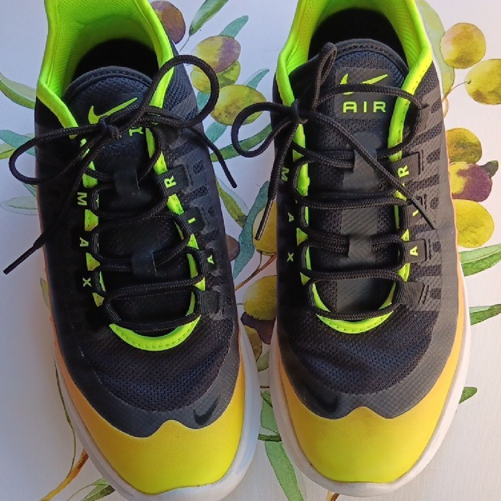 Nike Air Max Black and Neon Green Sneakers
